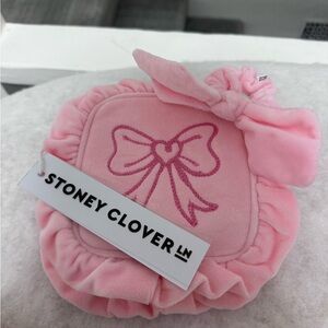 Stoney Clover Lane Pink Bow Pouch w scrunchie